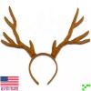 Unbranded Plush Reindeer Antler Christmas Headband Hair Band Headdress Costume