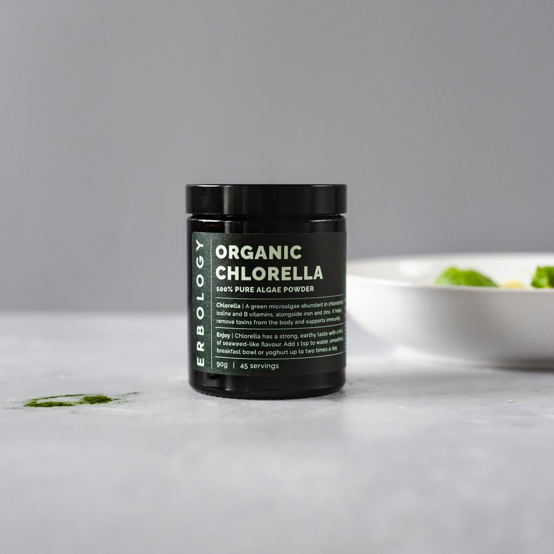 Erbology Organic Chlorella Powder 90g - 45 Servings - Sustainably