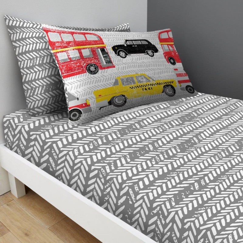 VELVETIO Luxury Kids Fitted Sheet with Matching Pillowcase, Boys &