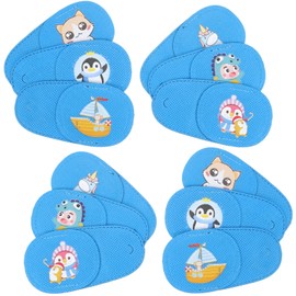 Healifty 12 Pcs Eye Patch Cartoon Right Left Eye Patch Lazy Eye Patch For Children Children Idleness Eye Blue 10x5cm