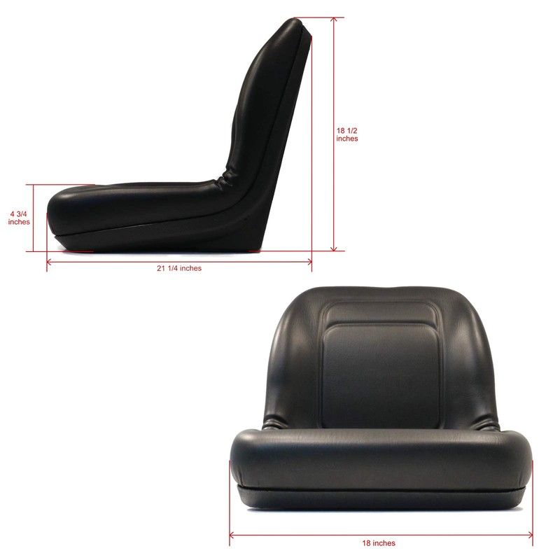 The ROP Shop Black High Back Seat fit Bomag Rollers