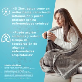 NSN Zinc | Gluconato de Zinc | Suave con el Estómago | 200 mg por Cápsula | Con Inulina y Prebióticos alta Absorción | 100 Cápsulas 100 días