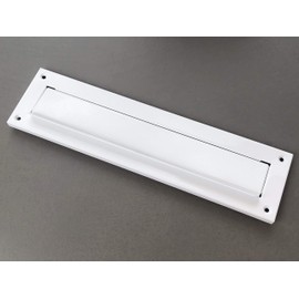 Letter Flap, Letter Flap, White Gloss, 310 x 80 cm, Front Plate RAL 9016 Post Slot
