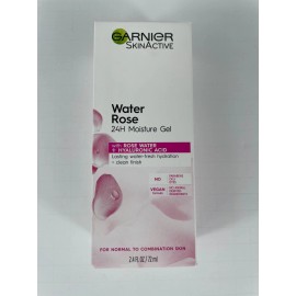 GARNIER SkinActive Water Rose 24H Moisture Gel + Hyaluronic Acid 2.4 fl oz. NIB