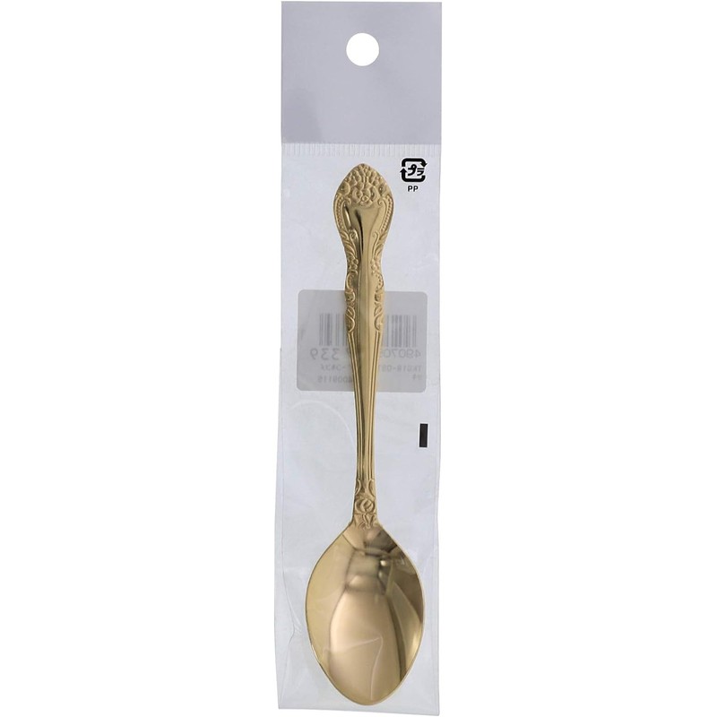 Takagi 18-0 Stainless Steel Teaspoon, Made in Japan, Gold Plated