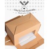 Gcardist Brown Cupcake Container Double Cupcake Stand Disposable 15 Double