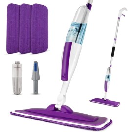 Mops for Floor Cleaning Wet Spray Mop with 14 oz Refillable Bottle and 3 Wash...