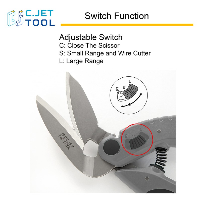 C.JET TOOL 10" Heavy Duty Scissors, Carpet Cutter, Industrial Scissors,