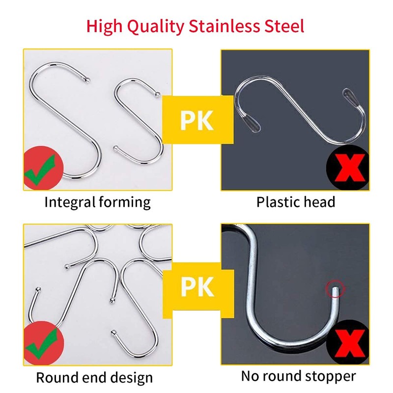 S Hooks 10 Pack 4.5 Inch S Hanging Hooks Metal