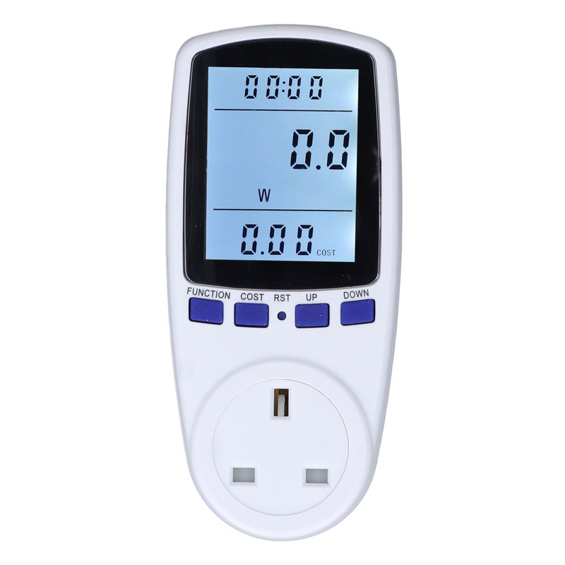 Power Meter Socket Large Screen Backlit Display Overload Protection Data