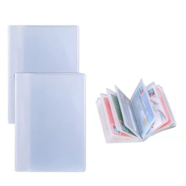 PMELCXD Plastic Card Holder Wallet,2 Pcs Card Holder Protector Sleeves Transparent Credit Card Sleeves Plastic Wallet Insert Credit Card Holder Insert for Wallet Insurance Card Debit Card