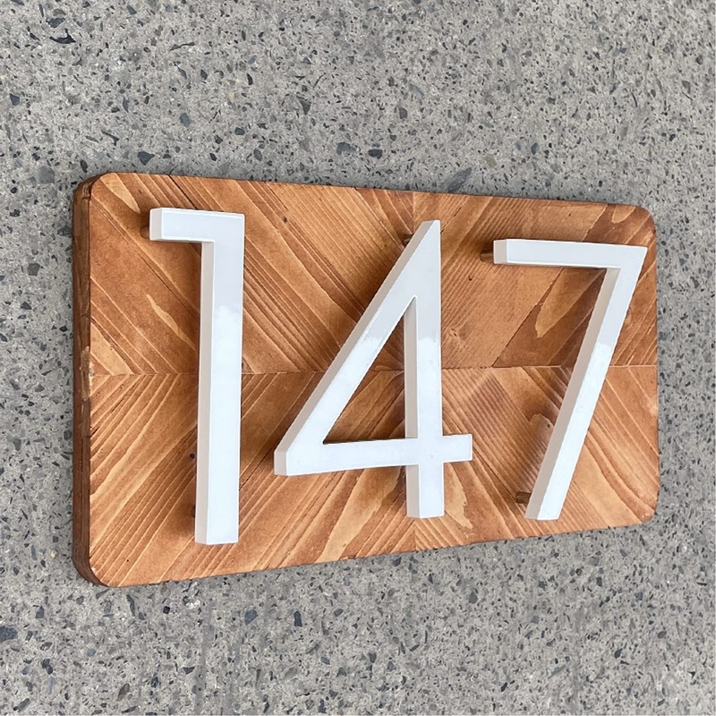 HASWARE Floating House Number 6 inch Stylish Door Numbers Alphabet