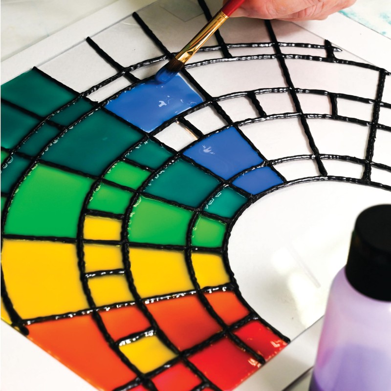 DecoArt Stained Glass Paint Set 6 pack - Cool