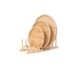 Shores Kitchenware Bamboo Plate/Lid Rack Holder Organizer (7 Slots)