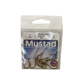 US Stainless Mustad Hooks 9174 O'Shaughnessy Hook Size 2 10 Pack