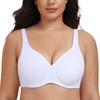 MELENECA Women's Plus Size Minimizer Underwire Full Coverage Unlined Seamless