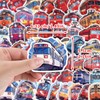 Locomotive Sticker Set 50 Pieces Cute Decoration for Car Laptop