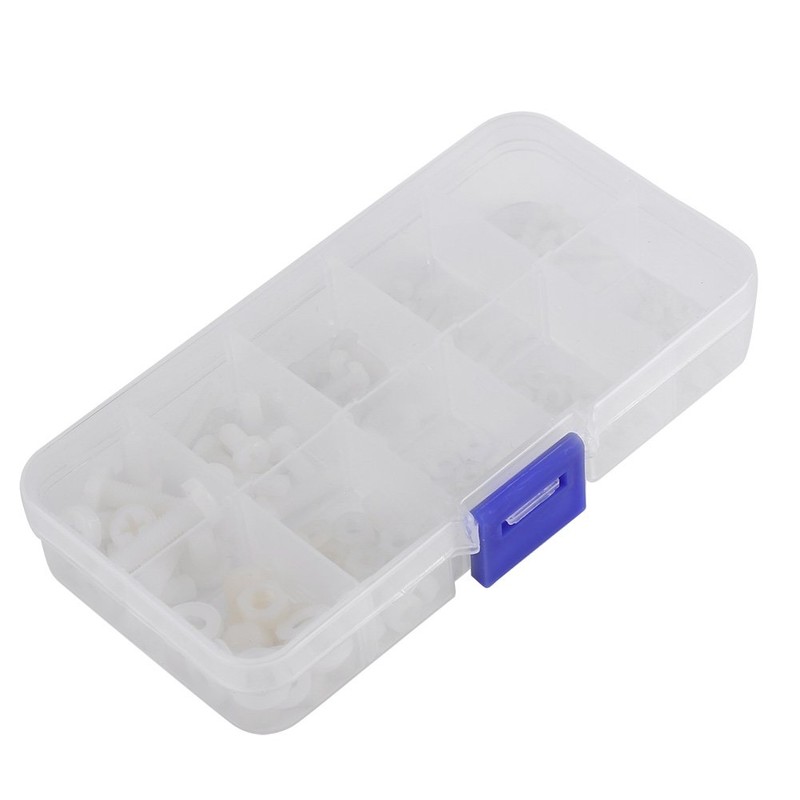 150pcs Nylon Screws Nuts Spacer Assortment Kit, Plastic Screws M2