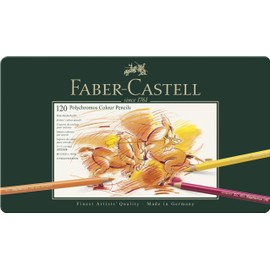 Faber-Castell Polychromos Artists' Color Pencils - Tin of 120 Colors - Premium Quality Artist Pencils