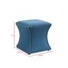 Kings Brand Furniture - Nailhead Trim Upholstered Stool Ottoman, Light