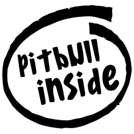 Sassy Stickers Pitbull Inside Decal Car Truck Bumper Window Sticker