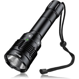 Genwiss Dive Light, 2000 Lumen Waterproof Flashlight with 5 Modes, Underwater Flashlight with Battery Power Indicator (GN-T45)