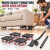 6-Piece Furniture Mover Tool Set with Lifter, Extension Bar and