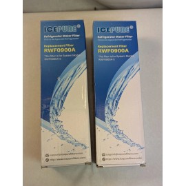 IcePure 2x Lot: ICEPURE RWF0900A Refrigerator Water Filters, Replacement for RWF0900A-S