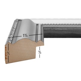 Craig Frames Victoria, Ornate Silver Picture Frame, 14 x 18 Inch