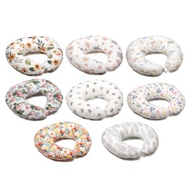 QUINTRA Newborn Baby Flower Pillow Cover Nursing Pillow Nursing Decorative Pillow Velvet (A, One Size)