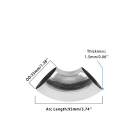 Codo de escape de acero inoxidable, codo de curva de mandril de 90°, grosor TTZEZE de 1,5 mm, material SUS304, tubo de escape de codo de escape modificado, pasamanos de escalera, tubo de acero inoxidable