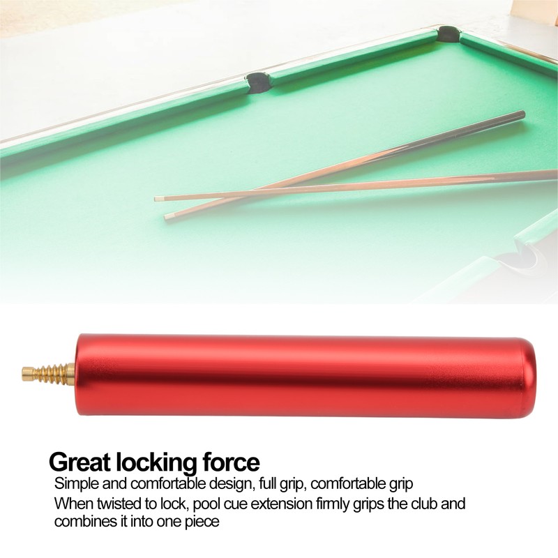 Aluminum Alloy Pool Billiard Cue Extension 6 Inch Snooker Cue