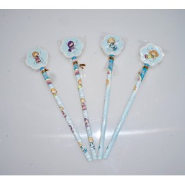 Pencils with eraser topper Guardian Angels 4 designs in quiv
