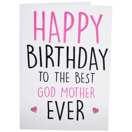 Card for God Mother Birthday Card for God Mother Birthday Cards Greetings Cards Best Friend Card Best God Mother Ever Happy Birthday PC295