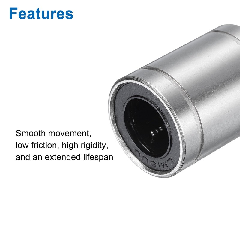 sourcing map 2Pcs LM16UU Linear Bearing 16mm Bore 28mm OD