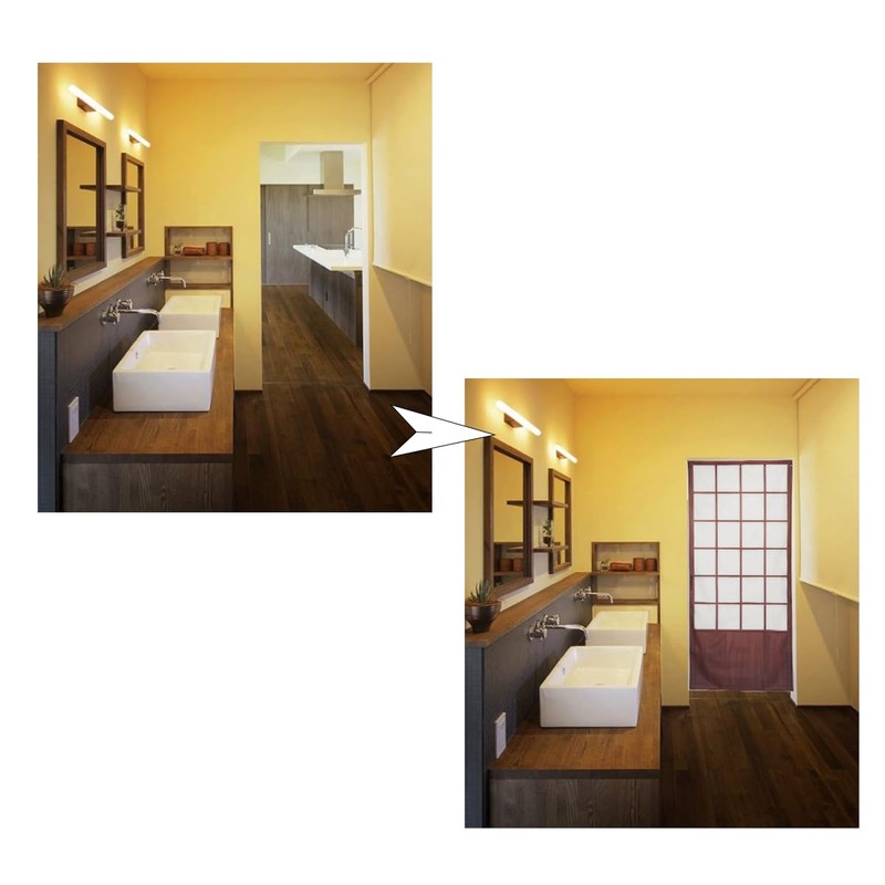 Noren Japanese Doorway Curtain Long Shoji Design