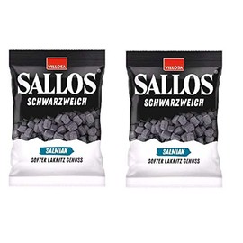 Villosa Sallos Schwarzweich Soft Vegan Salmiak - 2 Pack