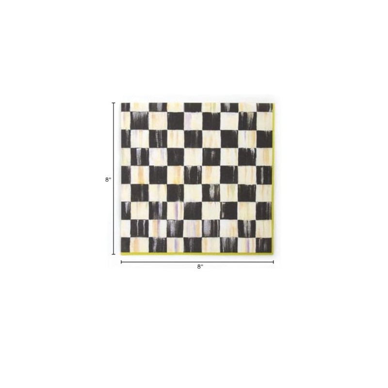 MacKenzie-Childs Courtly Check Paper Napkins - Dinner (8" sq. 20