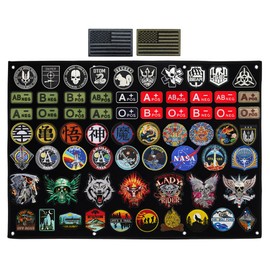 47x30 inch Tactical Patch Nylon Board, Display Wall Panel Holder, Cloth Poster Frame Orginizer with Loop Surface Hang to Wall for Showing Hook and Loop Morale Army Combat Emblems