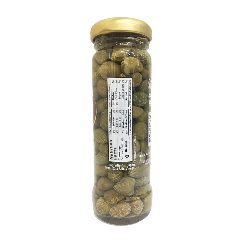 IOS Natural Capotes Capers in Sea Salt, Vegan, Non-GMO, Kosher