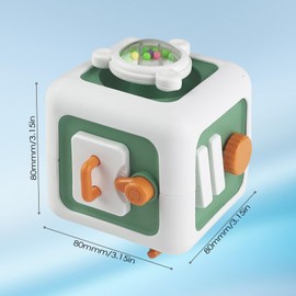 Fsaklaskdy Montessori Spielzeug ab 1 Jahr, Sensorisches Baby Spielzeug für Kleinkind, 6 in 1 Feinmotorik Aktivitäts Würfel, Motorikwürfel Motorikspielzeug, Beschäftigungswürfel Geburtstagsgeschenk