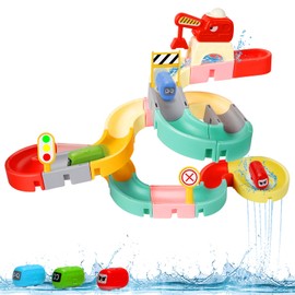 JoiTale Bath Toy from 3 4 5 6 Years, DIY Marble Run Bath Toy 37 Pieces, Water Toy Children, Bath Toy with Suction Cups - Creative Bath Fun Gift Boys Girls