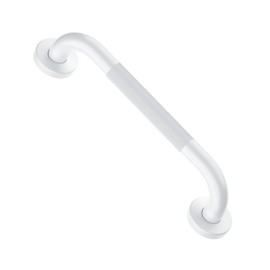 12 Inch Oil Rubbed White Shower Grab Bar w/Anti Slip Grip, ZUEXT Stainless Steel Bath Grab Bar,Bathroom Balance Bar, Wall Mount Safety Handrail Support, Handicap Injury Elderly Senior Assist Handle