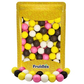Banana Split Chewing Gum Balls Flavored Candy Buffet Treats, Machine Size Refills, Kosher Certified Parve, 1" Inch (1 Pound)