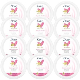 Dove Lotion, Beauty Cream - Light, Fast-Absorbing Face and Body Cream for Normal to Dry Skin, 24-Hour Moisture, Travel Size, 2.53 Fl Oz (Pack of 12)
