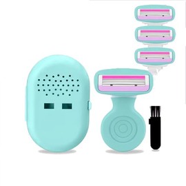Generic Nueva maquinilla de afeitar antirayaduras para mujer, maquinilla de afeitar de seguridad, diseñada para un afeitado apurado y suave. Estándar 1 hoja (Verde + 3 puntas)