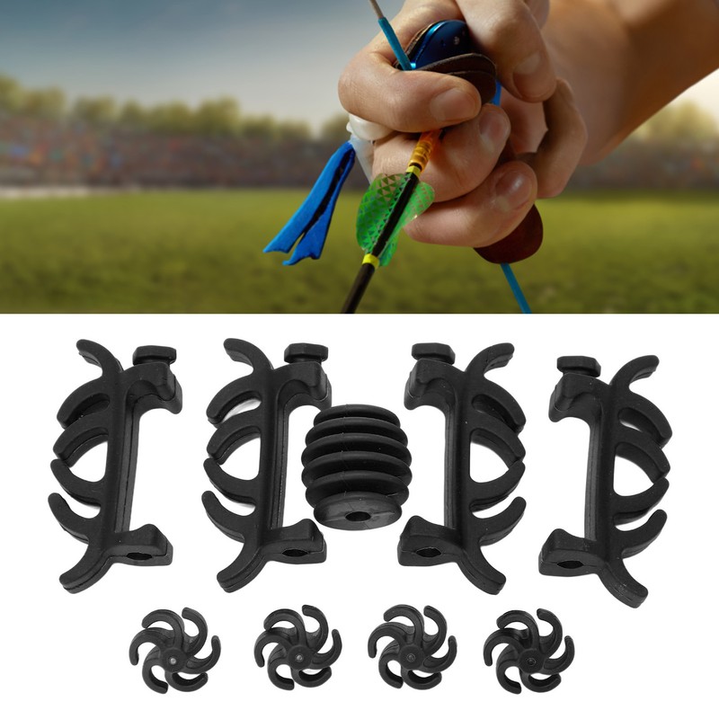 Rubber Shock Absorption Set Bow String Piece Dampening Stabilizer for