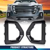 PIT66 Glossy Black Front Fog Light Outer Bezel Cover Set,