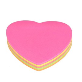 600 Sheet 3 x 3inch Cute Shape Sticky Note Pads Notepads Office Supplies Products Memo Pad Portable Paper Self-Stick Notes (Heart Shape)