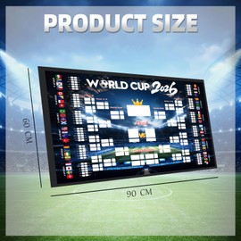 ARYIMYDP 1 Pezzo Poster Mondiali 2026 Calendario, Cartellone con Piano Completo delle Partite, Stampa di Alta Qualità e Resistente all‘Acqua, Decorazione Fan Perfetta per Casa e Bar